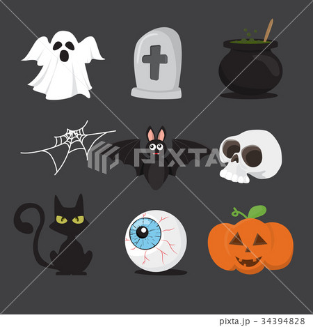 Halloween icon set isolate on white background. Halloween icon set isolate on white background. 34394828