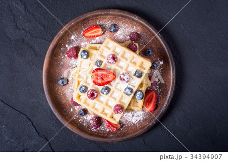Homemade belgian waffles Homemade belgian waffles 34394907
