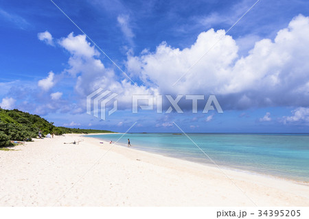 波照間島のサンゴ礁美しいニシハマ 34395205
