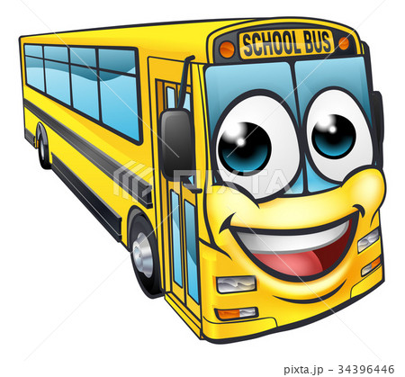 School Bus Cartoon Character Mascot School Bus Cartoon Character Mascot 34396446