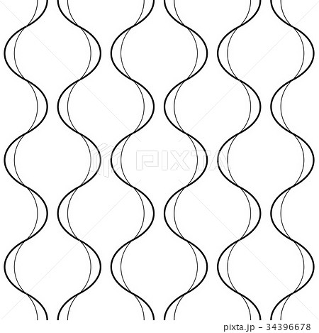 Seamless Curved Shape Pattern 34396678