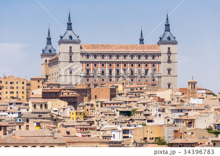 Aerial view of toledo city and alcazar,Spain 34396783
