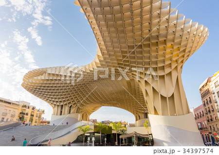 Seville metropol at summer ,Spain 34397574
