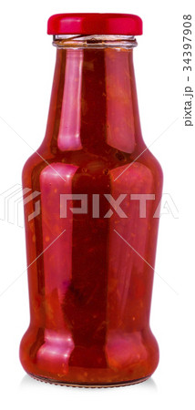 Bottle of Ketchup isolated on white background Bottle of Ketchup isolated on white background 34397908