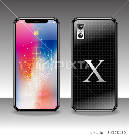 New Black Phone, Scan Face System,Vector Mock up 34398130