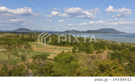 Panoramic picture from a lake Balaton of Hungary 34398432