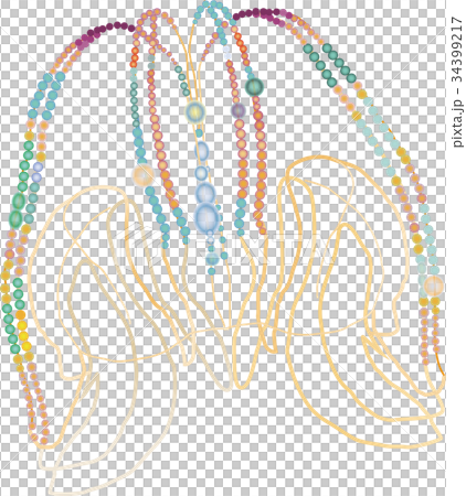 カブトクラゲ(青と緑) カブトクラゲ(青と緑) 34399217