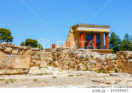 ruins of the Minoan Palace of Knossos on Crete ruins of the Minoan Palace of Knossos on Crete 34399467