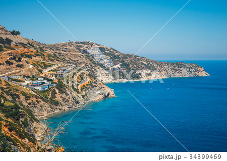 Beautiful greek seascape at sunny day 34399469