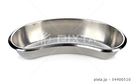 kidney tray, medical equipment on white background 34400510