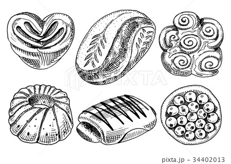 bread and pastry donut, meat and fruit pie bread and pastry donut, meat and fruit pie 34402013