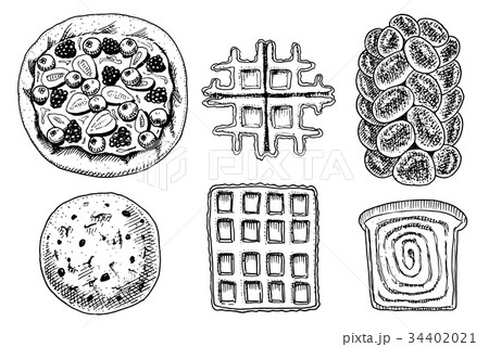 bread and pastry donut, Belgian waffles and fruit bread and pastry donut, Belgian waffles and fruit 34402021