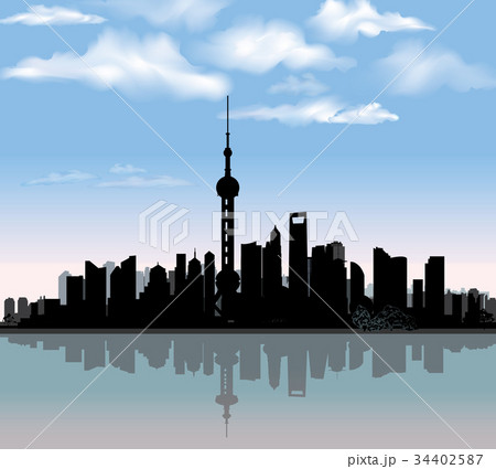 Shanghai city skyline. Chinese urban landscape 34402587