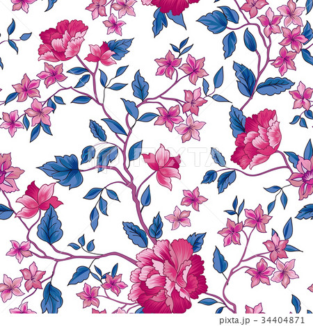 Floral seamless pattern. Garden flower background Floral seamless pattern. Garden flower background 34404871