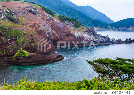 野崎火山火口跡　展望台からの眺め　野崎島　小値賀諸島　五島列島 34407441