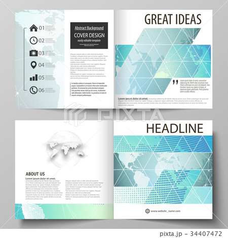 The vector illustration of the editable layout of 34407472
