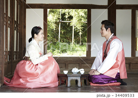 夫婦 お盆 秋夕 34409533