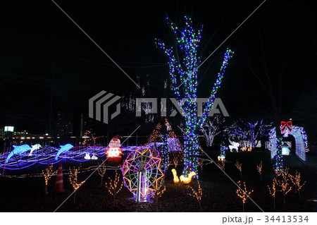 瀬田唐橋公園のイルミネーション 34413534