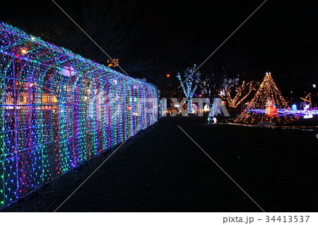瀬田唐橋公園のイルミネーション 34413537