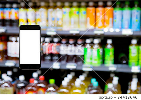 スマホはめ込み用素材　ソフトドリンク, 清涼飲料, ノンアルコール, 飲み物, ドリンク, 34413646