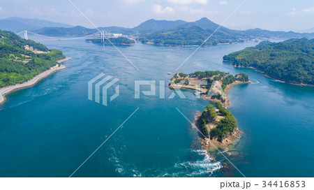 能島(愛媛県今治市/しまなみ海道) 空撮 能島(愛媛県今治市/しまなみ海道) 空撮 34416853