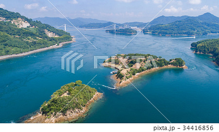 能島（愛媛県今治市／しまなみ海道）　空撮 34416856