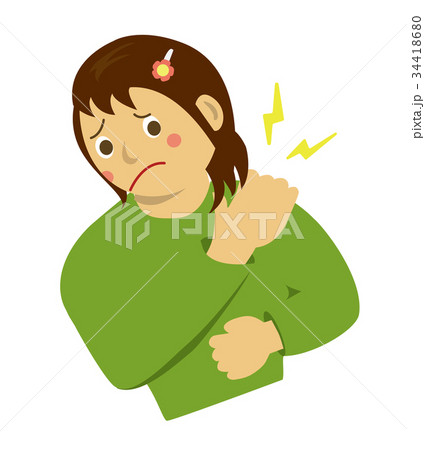 女性 肩こり イラストのイラスト素材