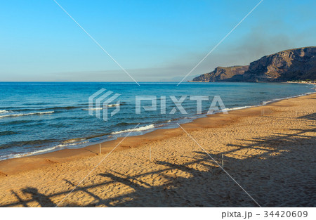 Morning sandy sea beach 34420609