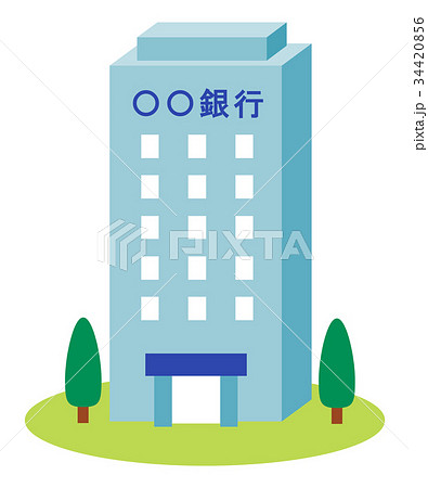 銀行と虫眼鏡 34420856