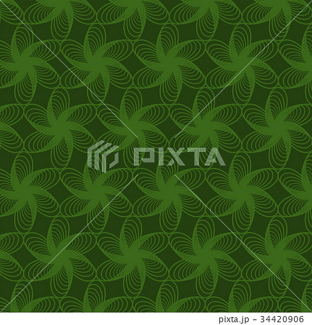 Floral Green Line Pattern Floral Green Line Pattern 34420906