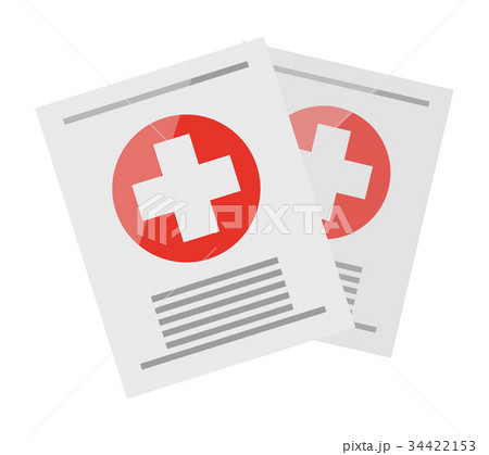 Two Sheets with Medical Information Illustration 34422153