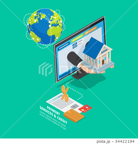Online Payment and Credit Services Vector Concept 34422194