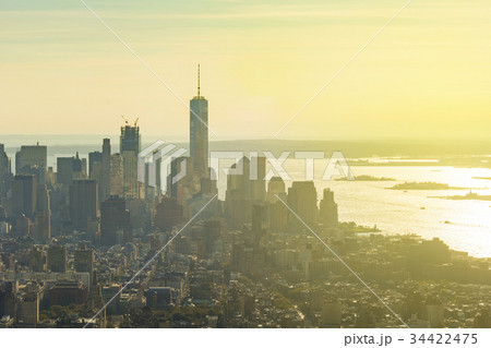 New York Skyline at sunset 34422475