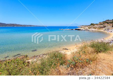 Summer sea coast (Halkidiki, Greece). 34422584