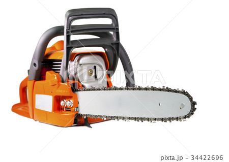 chain saw on a white background 34422696