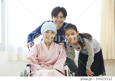 闘病を支える家族　ポートレート 34423312