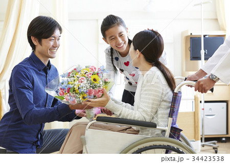退院シーン　家族　絆 34423538