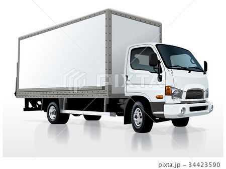Vector truck template isolated on white 34423590