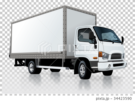 Vector truck template isolated on white 34423590
