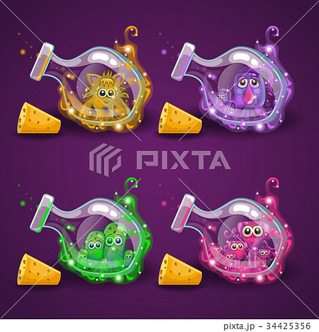 Set bottle with monster and magic smoke Set bottle with monster and magic smoke 34425356