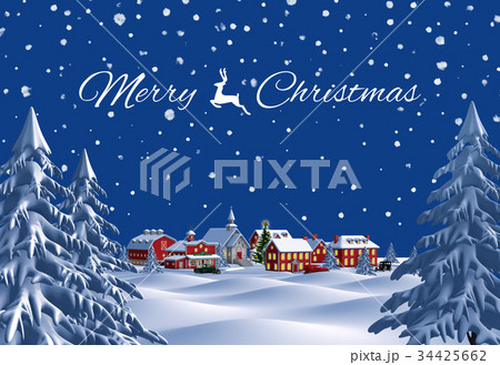 クリスマス 街 望遠 夜 Merry Xmas 34425662