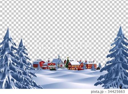 圣诞节城市远距照相夜白色背景 图库插图