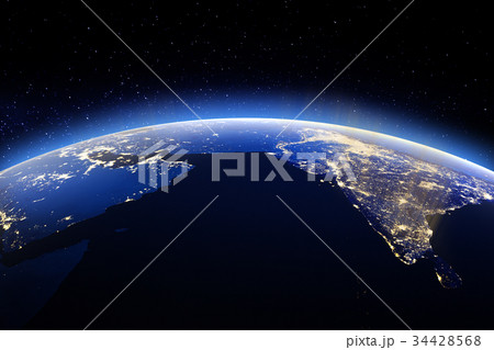 Planet Earth from space. 3d rendering 34428568