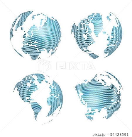 star dotted three-dimensional Abstract blue global star dotted three-dimensional Abstract blue global 34428591