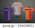Set of soccer kit or football jersey t-shirt 34428951
