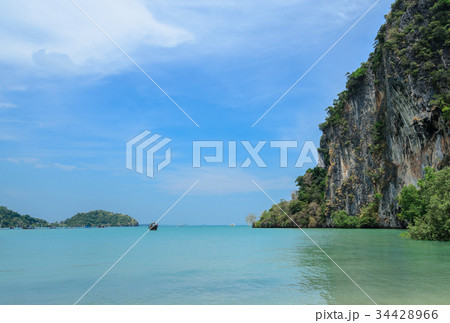 Limestone mountain cliff in Thailand Limestone mountain cliff in Thailand 34428966