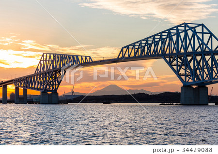 Tokyo Gate Bridge Sunset 34429088