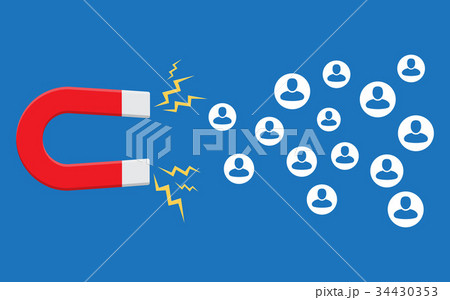 Business concept of attraction of the target 34430353