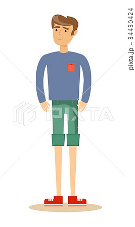 handsome man in shorts. 34430424