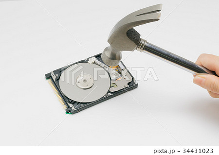 HDD ハードディスク破壊イメージ HDD ハードディスク破壊イメージ 34431023
